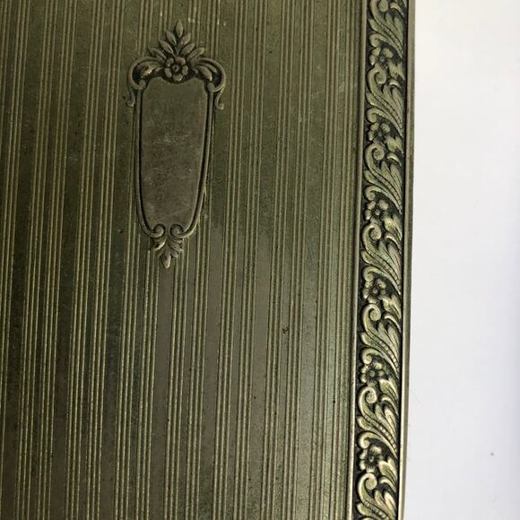 Mid Century Patina Silver Tone Vanity Set Hand Mirror Hair Brush Vintage Set - Picture 5 of 10